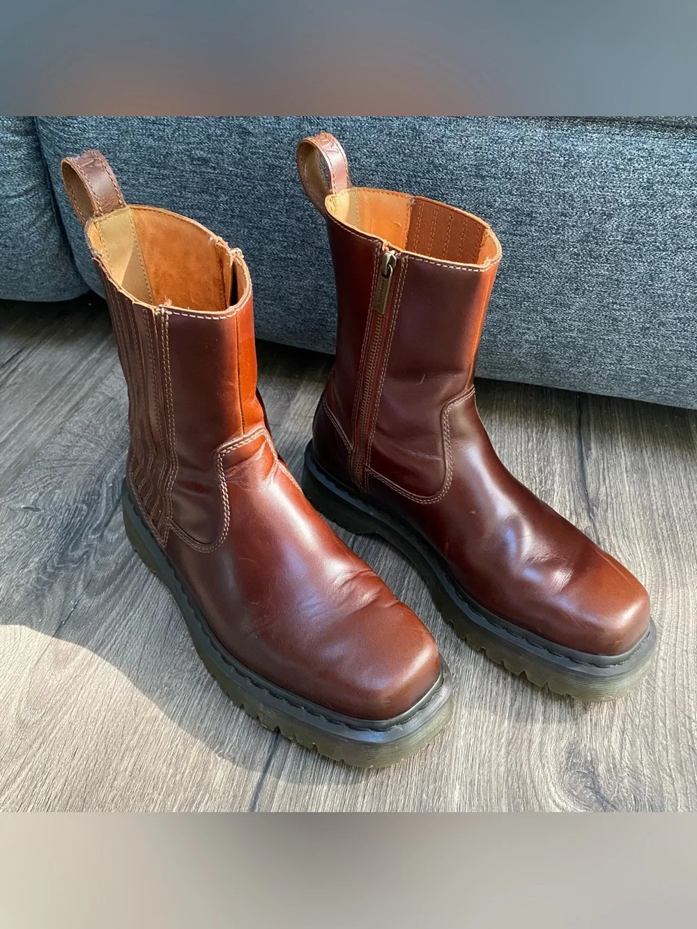Doc Martens Amaayah Brown Leather Chelsea Boots Women’s Size 10 (Size 42) - Picture 2 of 12